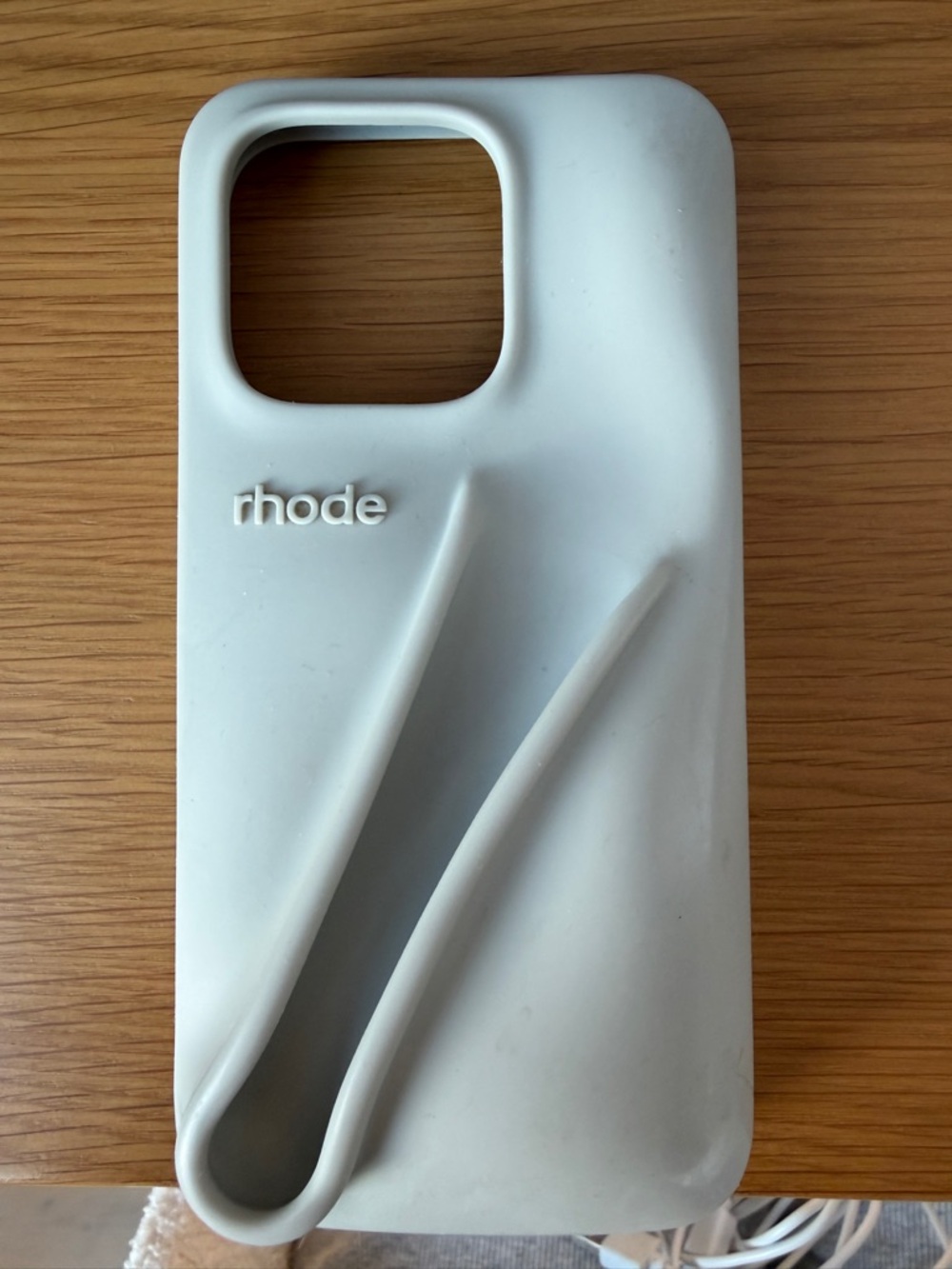 RHODE soft silicone phone case in pale gray